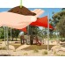 Cool Area Triangle 9 Feet 10 Inches Durable Sun Shade Sail with Stainless Steel Hardware Kit, UV Block Fabric Patio Shade Sail in Color Sand   565564177